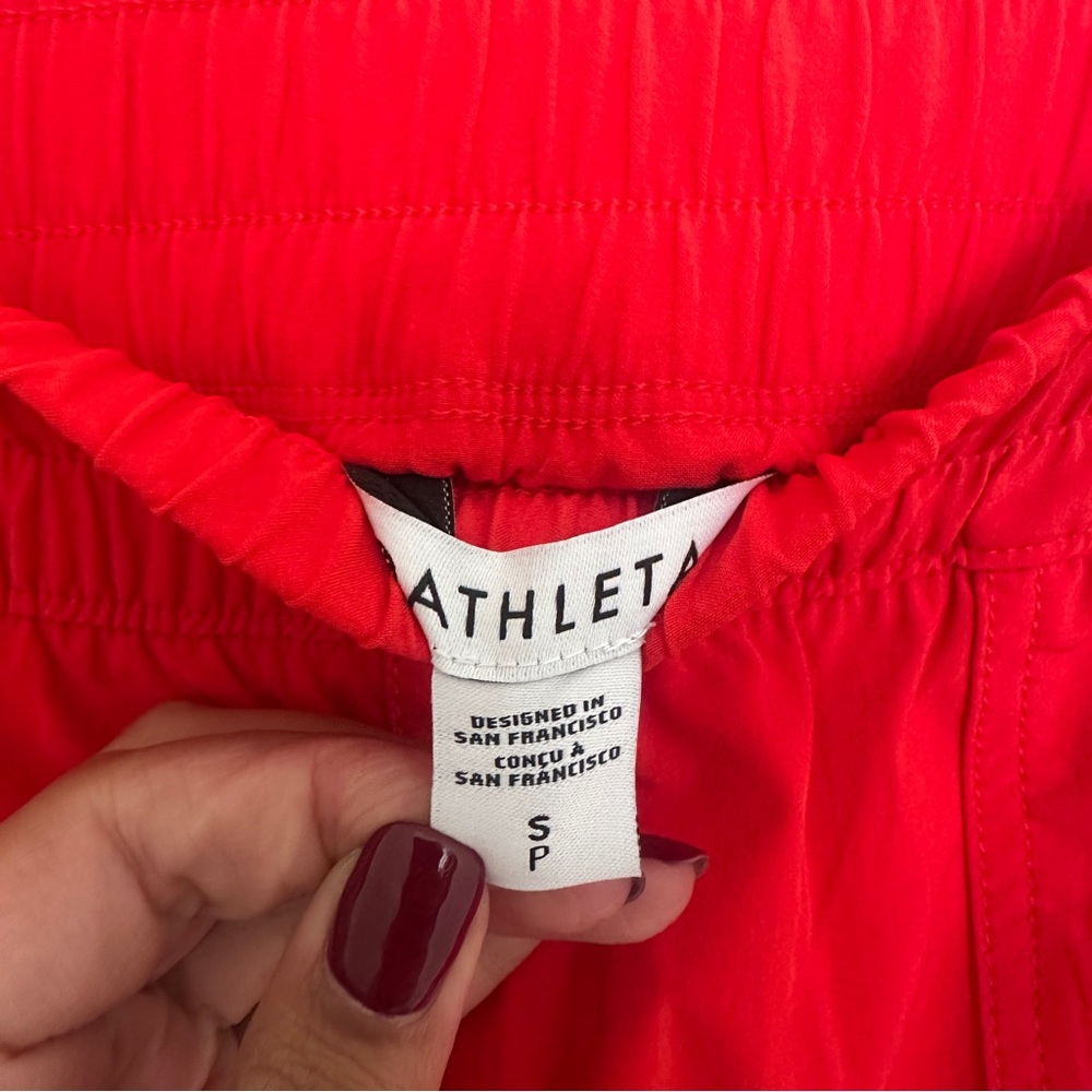 Athleta Bright Red Performance Shorts - small